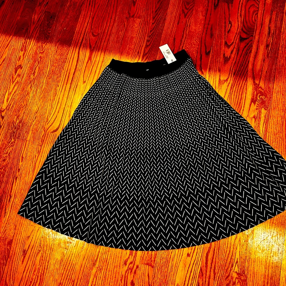 Molly Bracken Knit Heavy Weight Pleated Skirt. NWT.